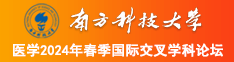 美女肉泬被插黄片南方科技大学医学2024年春季国际交叉学科论坛